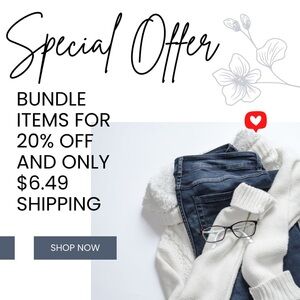 Save 20% and $6.49 shipping when you Add Multiple Items to a Bundle